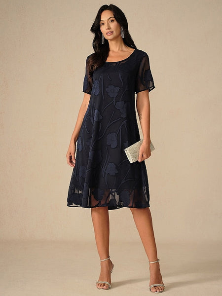 Women's Knee Length Dress Chiffon Dress Elegant Casual FashionChic