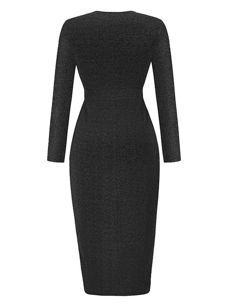 Women's Black Dress Party Dress Wedding Guest Dress Ruched
