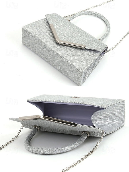 Women's Strap with Glitter Chain – Clutch Bag Evening FashionChic