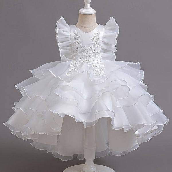 Dress Floral Asymmetrical Kids Girls' Party FashionChic