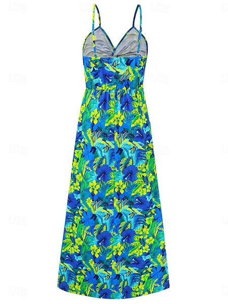Women's Casual Dress Swing Dress Slip Dress Floral Leaf