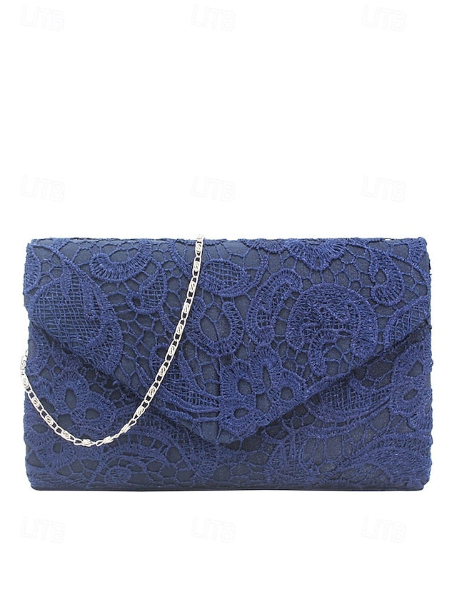 Chain with Strap Clutch Lace Bag Evening Women's FashionChic