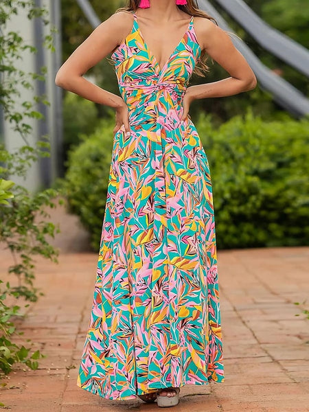 Women's Casual Dress Swing Dress Slip Dress Floral Leaf