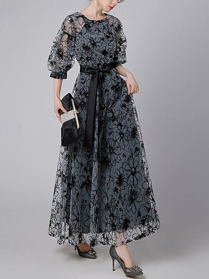 Vintage Formal Bride the Mother Dress A-Line Elegant of FashionChic