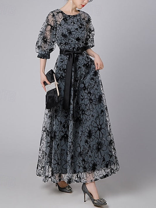 Vintage Formal Bride the Mother Dress A-Line Elegant of FashionChic