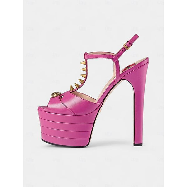 Silver and Women's Edgy Metallic Gold - High Platform Heels FashionChic