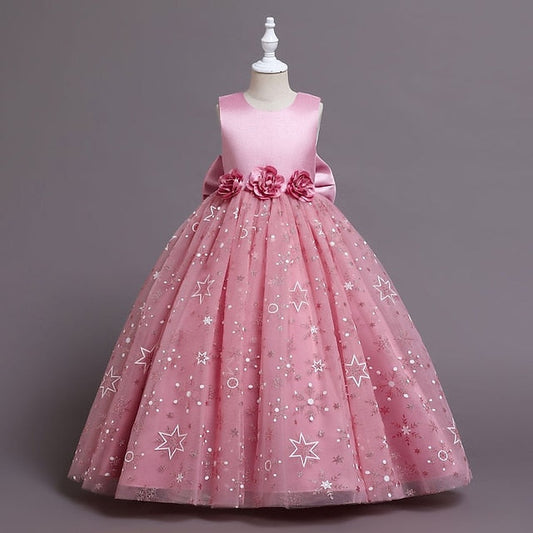 Dress Party Line Flower A Wedding Girls' Kids Little FashionChic