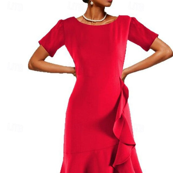 Women's Midi Dress Prom Dress Party Dress Peplum Dresses FashionChic