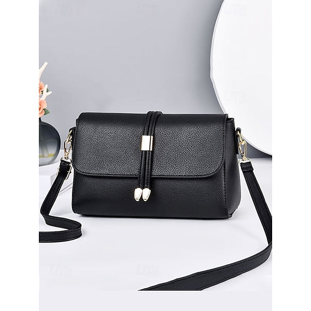 Burgundy Bags in Crossbody Leather Black Women's Faux and FashionChic