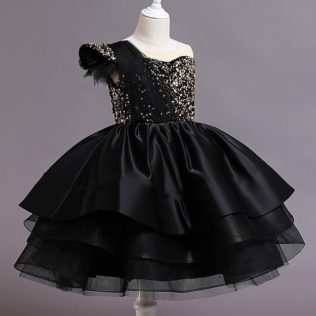Sequin Girls' Party Dress Sleeveless Wedding Kids FashionChic