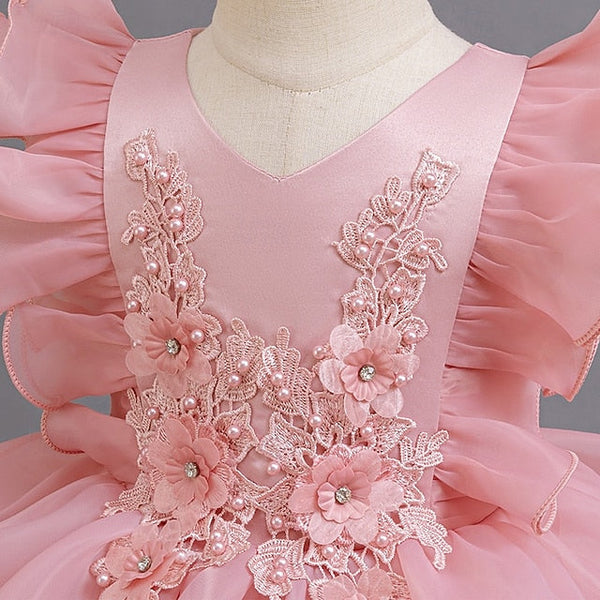 Dress Floral Asymmetrical Kids Girls' Party FashionChic