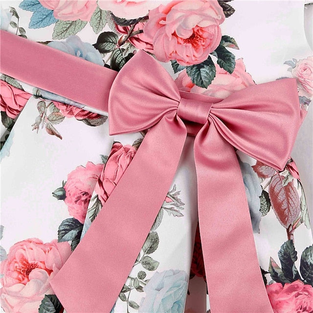Kids Flower Dress Short Party Sleeve Floral Girls' FashionChic
