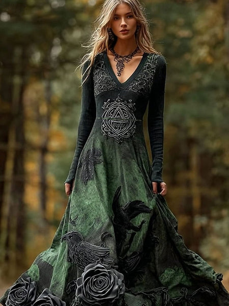 Women's Maxi Dress A Line Dress Pleated Dress Fit And Flare FashionChic