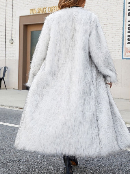 Faux Comfortable Women's Coat Fur Furs Warm FashionChic