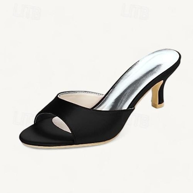 Shoes Sandals Toe Kitten Wedding Heel Women's Open FashionChic