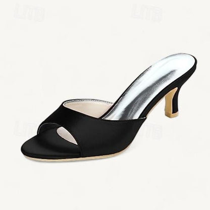 Shoes Sandals Toe Kitten Wedding Heel Women's Open FashionChic