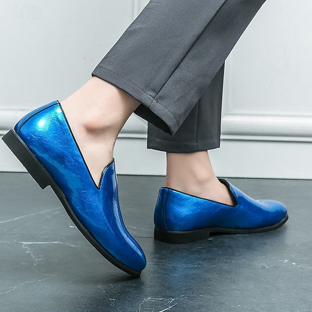 Slip-On Loafers Men's Metallic Shiny Gold – Fashionable FashionChic