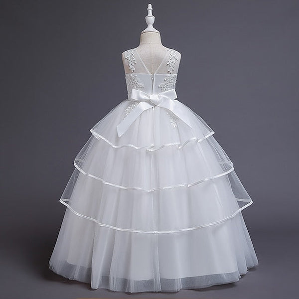 Kids Solid Party Color Dress Girls' Sleeveless FashionChic