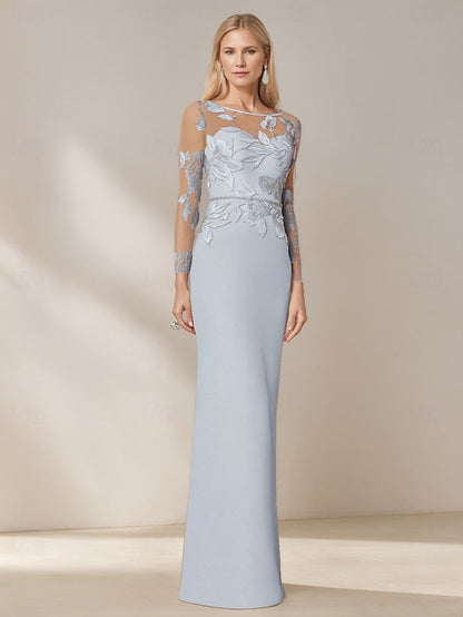 the of Bride / Mother Trumpet Dress Stretch Mermaid Crepe FashionChic