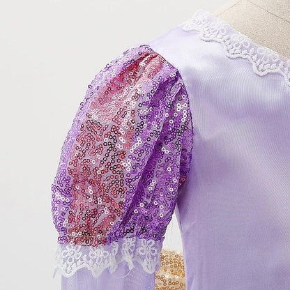 Sofia Rapunzel Dress Girl Fairytale Flower Theme Princess Party FashionChic