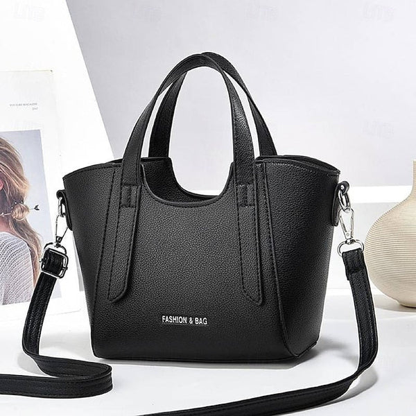 Casual PU Handbag Durable Earth Daily Leather Women's FashionChic