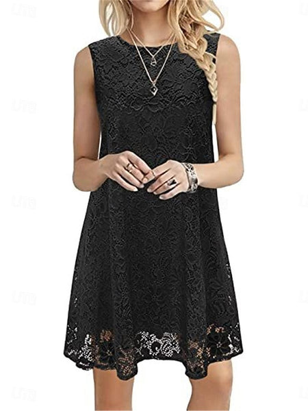 Women's Mini Dress White Dress Casual Dress White Lace
