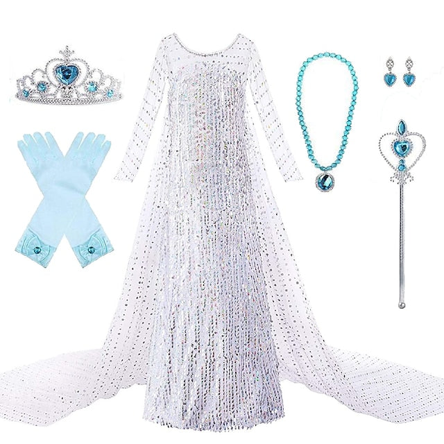 Princess Dress Movie Girl Frozen Elsa Flower Girls' FashionChic
