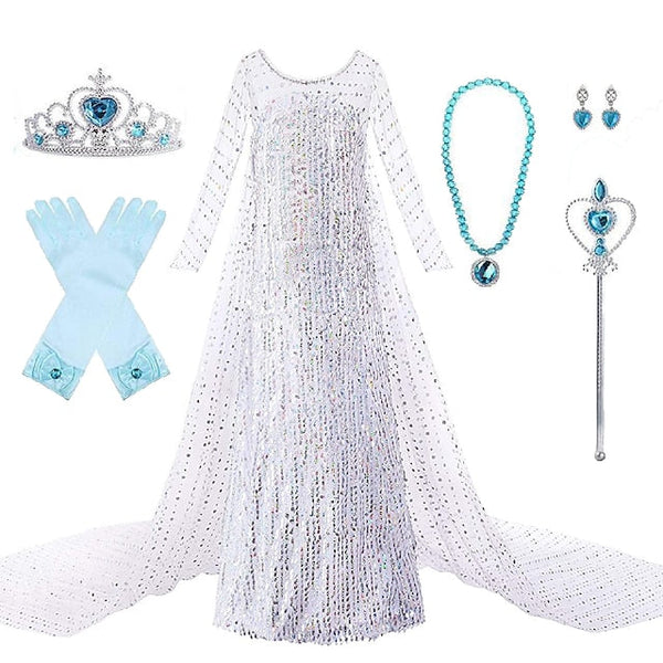 Princess Dress Movie Girl Frozen Elsa Flower Girls' FashionChic