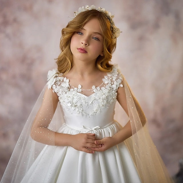 Girl Girls' Formal Flower Communion First Dress FashionChic