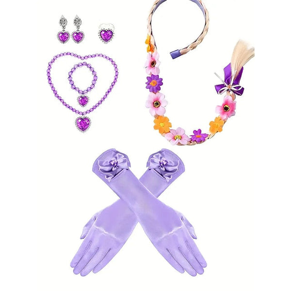 Rapunzel Fairytale Princess Flower Theme Sofia Girl Dress Party FashionChic