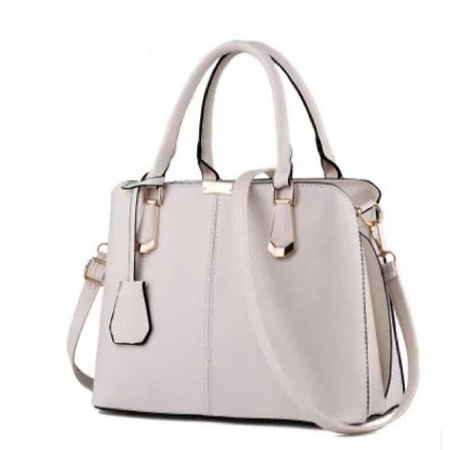 Elegant Faux Leather Structured Handbag – Green Women's FashionChic