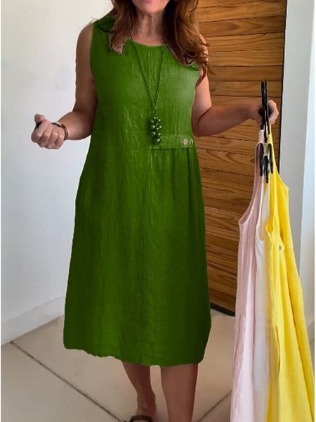 Women's Midi Dress Sundress Vacation Casual Boho Holiday