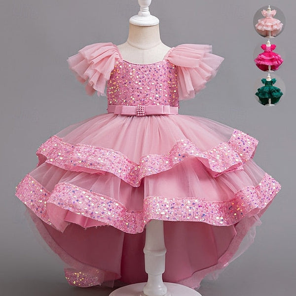 Dress Party Wedding Special Sequin Kids Sleeveless Girls' FashionChic