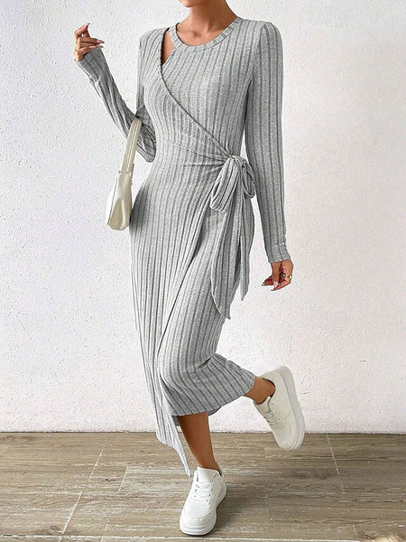 Women's Midi Dress Sweater Dress Sheath Dress Fashion