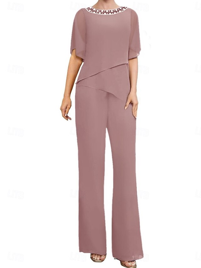 Guest Simple Elegant the Wedding Dress Pantsuit Mother of Bride FashionChic
