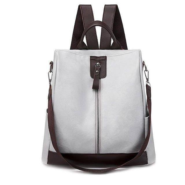 Backpack Women's Leather Commuter Daily Zipper PU FashionChic