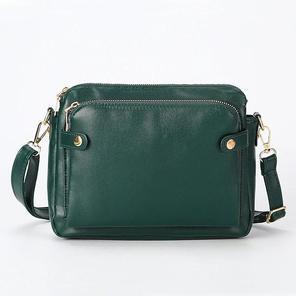 Shoulder Leather Women's Vintage Three-Layer Crossbody FashionChic