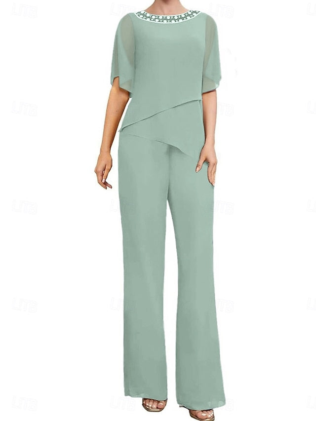 Guest Simple Elegant the Wedding Dress Pantsuit Mother of Bride FashionChic