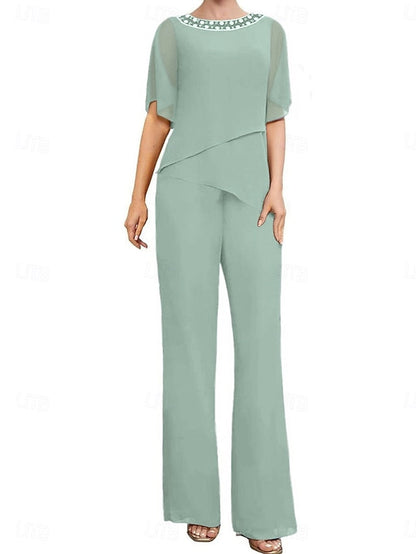 Guest Simple Elegant the Wedding Dress Pantsuit Mother of Bride FashionChic