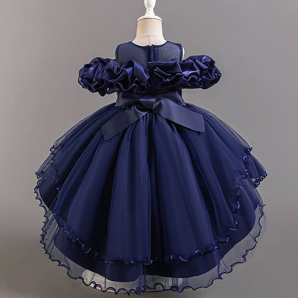 Floral Party Girls' Dress Flower Kids Wedding Short Sleeve FashionChic