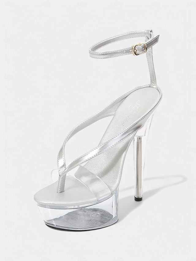 Heel Clear Platform Nightclub – Sandals Lavender Sexy FashionChic