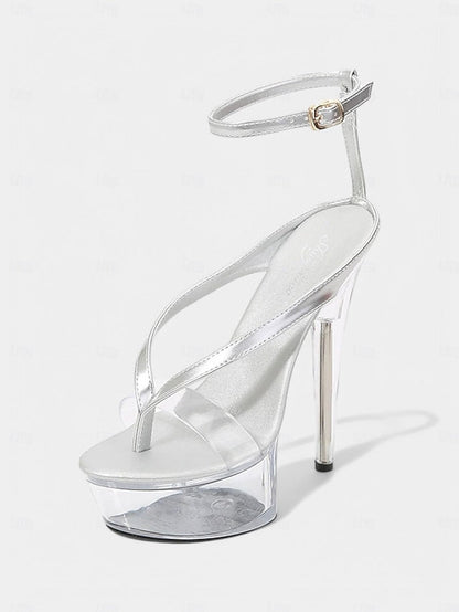 Heel Clear Platform Nightclub – Sandals Lavender Sexy FashionChic