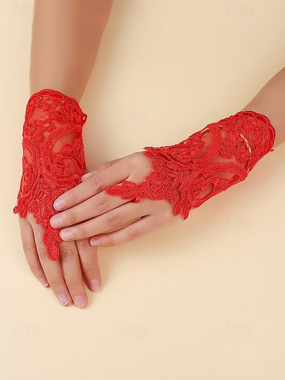 Gloves Vintage White Lace Bridal Elegant – Wedding Fingerless FashionChic