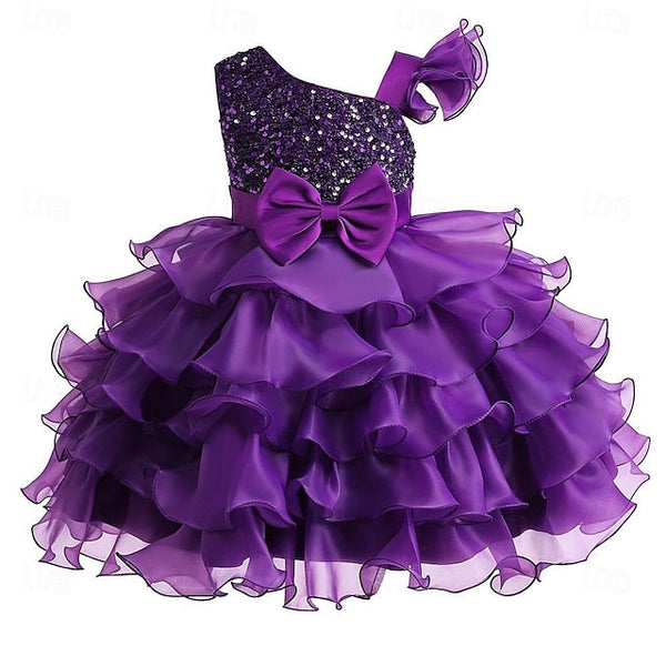 Gown Pageant Ball Flower Party Kids Dress Girls Wedding Ruffle FashionChic