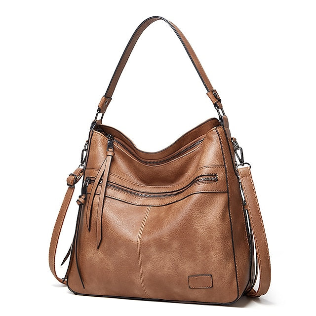 Bag PU Crossbody Women's Leather Shoulder Hobo Tote FashionChic