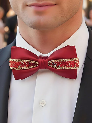 Bow Red Christmas Tie Men's – FashionChic