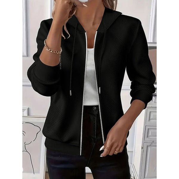 Women's Pullover Plain Elegant Casual Long Sleeve Hooded FashionChic