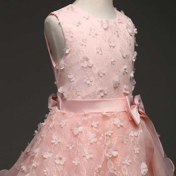 Girls' Flower Girl Solid Dress Colored Kids FashionChic