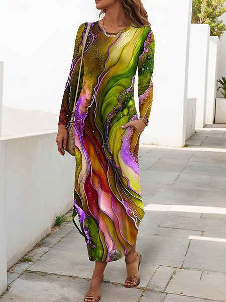 Women's Maxi Dress T Shirt Dress Tee Dress Casual Daily