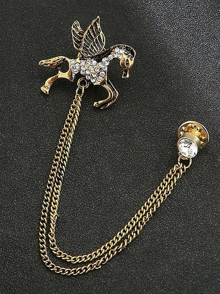 Men's Pin Brooch with Lapel Christmas Deer FashionChic